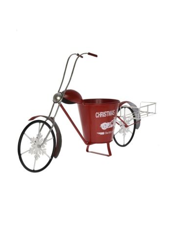 Motor kaspóval- bádog- 62-5x16x35 cm- piros- fehér SSS