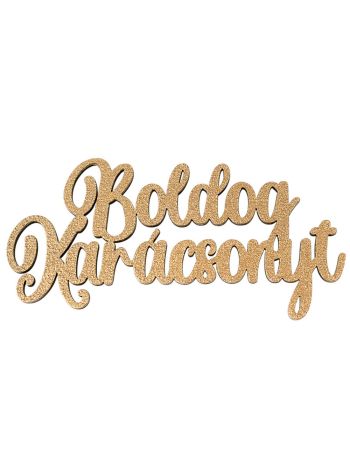 4db. Boldog Karácsonyt fa felirat 10 x 5cm - Arany