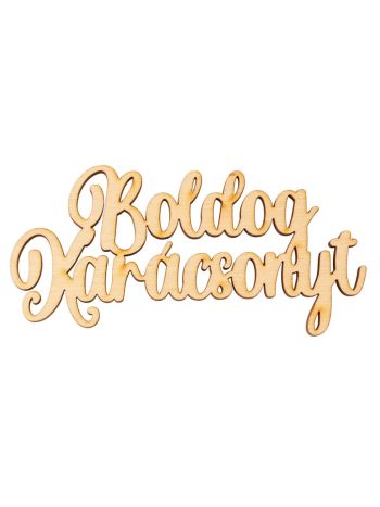 4db. Boldog Karácsonyt fa felirat 10 x 5cm - Natúr
