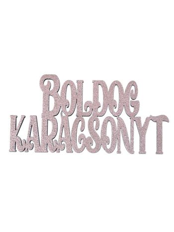 4db. Boldog Karácsonyt fa felirat 10 x 5cm - Pezsgő