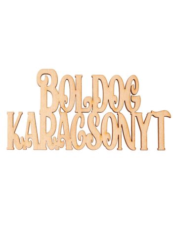 4db. Boldog Karácsonyt fa felirat 10 x 5cm - Natúr