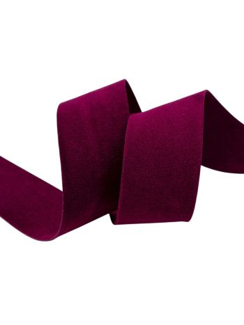 Bársony szalag- 2 oldalas- 25mm x 10m - Wine red