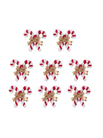 Nyalóka öntapadós- poly- 2-3x2-5x0-8 cm- fehér- piros- S/8