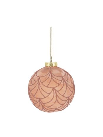 Óriás gömb legyező mintával- akasztós műanyag 15 cm rózsaszín