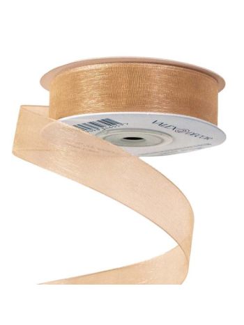 Organza szalag 20mm x 20m - Bézses arany 20mm x 20m P20-12