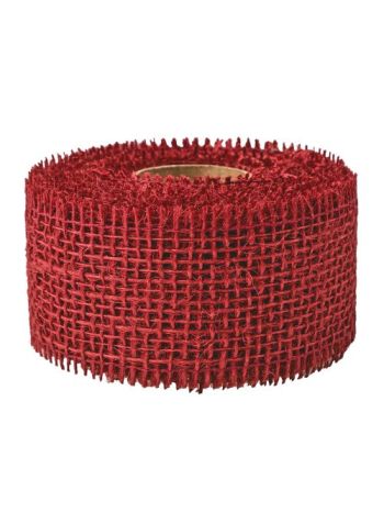 Juta szalag 5cm x 9m - Bordó 5cm x 9m PD59-91