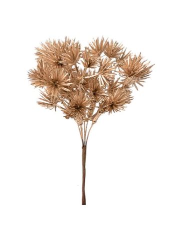 Bogáncs dekor köteg ⌀ 2 cm- 6 szál- 14 cm magas - Arany
