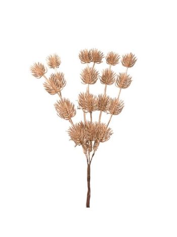 Bogáncsos dekor köteg- 6 szál- 24 cm magas - Arany