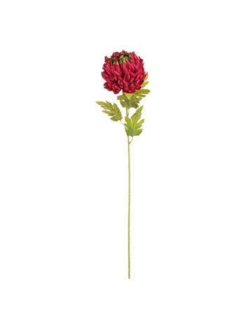 Selyemvirág krizantém műanyag 77 cm bordó