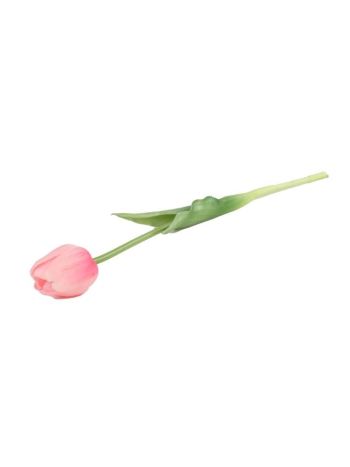 Selyemvirág tulipán szálas gumi 44cm rózsaszín