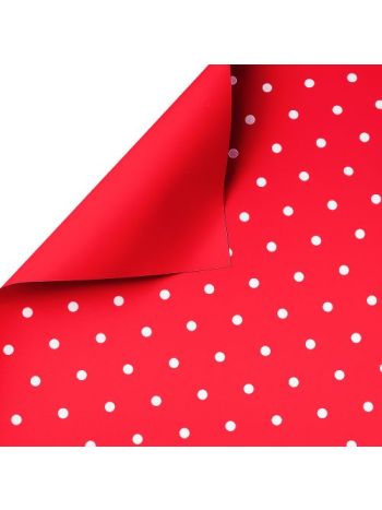 Pici pöttyös fólia ív 58cm x 58cm- 20db - Piros