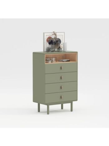 Szekrény mdf- poliuretán 80x40x117 cm zöld
