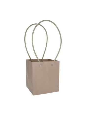 Tasak füllel papír 13x12x15 cm taupe