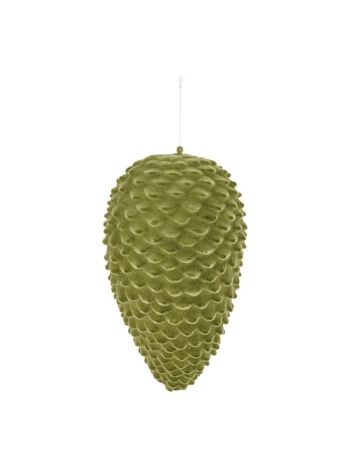 Toboz flokkolt- akasztós műanyag 30-5 cm olívazöld