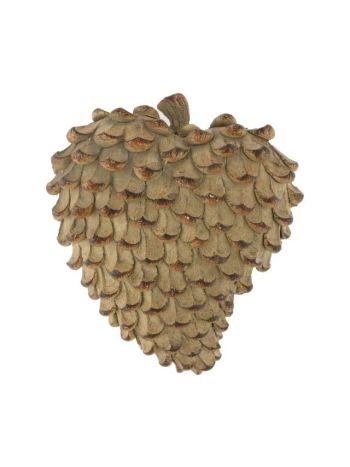 Toboz szív alakú poly 11x9-5x4 cm barna