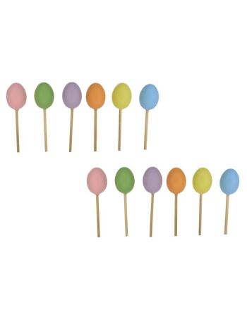 Tojás betűzős műanyag 2-5cm színes S/12  DD65135