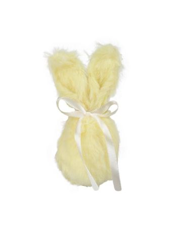 Tojás nyúl füllel akasztós textil 16cm sárga S/2 SSS