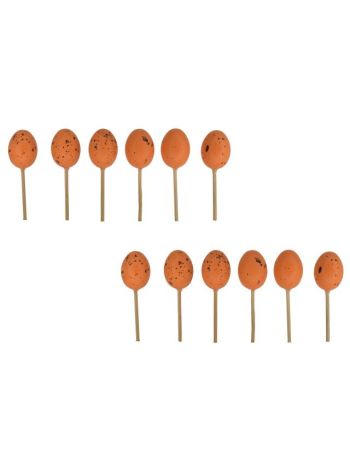 Tojás pöttyös betűzős műanyag 2-5cm narancs S/12  DD65139