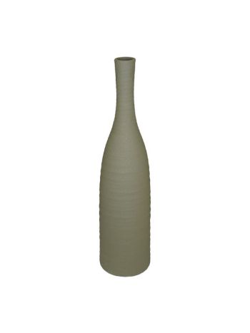 Váza homokfúvott kerámia 16-5x16-5x68 cm gránitzöld