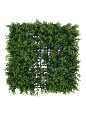 Zöldfal buxus levelekkel műanyag 1x1 m zöld
