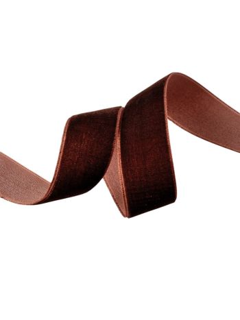 Bársony szalag 22mm x 10m - Csokibarna