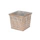 Amber cement kockakaspó szürke-arany 13x13x11-5cm