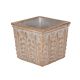 Amber cement kockakaspó szürke-arany 13-8x13-8x12-3cm