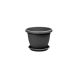 Virágcserép + Alátét Venecia 14cm Antracit (24/#_4200/rkl)