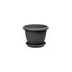 Virágcserép + Alátét Venecia 17cm Antracit (24/#_2304/rkl)