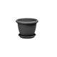 Virágcserép + Alátét Venecia 25cm Antracit (24/#_720/rkl)