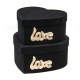 PAPÍRDOBOZ LEDDEL 2 DB 1/24 26x24x12; 23x21x10-5 cm FEKETE 5996533079826