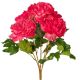 Bazsarózsa selyemvirág csokor- 5 fejes- 47cm magas- virágfej átmérő: 11cm - Pink