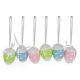 Tojás pöttyös akasztós műanyag 6cm kék- rózsaszín- zöld S/6 @ DD64414